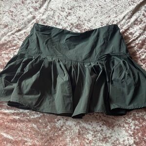 Fenity Fashion Dark Grey Ruffled Mini Skirt